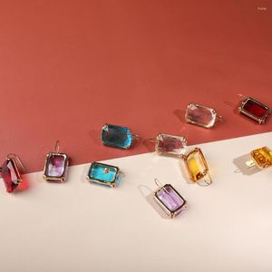 Dangle Earrings Transparent Resin Pendant Hanging Earring For Women Bohemia Trendy Geometric Square Acrylic Drop Wedding Jewelr