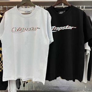 Designer Fashion Clothing Tshirt Tees American Trendy Trapstar Gradient Letter Printing 230g Double Yarn Pure Cotton Casual Loose Short Sleeve T-shirt for Men Women