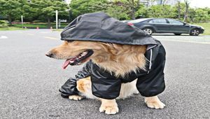 Abbigliamento per cani Riflettente vestiti grossi impermeabili per animali domestici Black salta per animali domestici complessivamente per cappotto per giacca da esterno per cani grandi di grandi dimensioni 3518214149