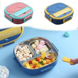 Dinnerware Sets 500ML Stainless Steel Bento Box Insulated Lunch For Kids Toddler Metal Portion Sections Leakproof Container Dinin G3A3