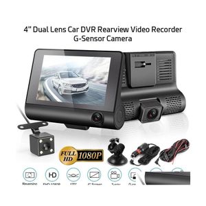 carro dvr carro dvrs 3 câmeras lentes de 4,0 polegadas Touch SN DVR Video Video Video Recorder FHD 1080p Dash Suporte