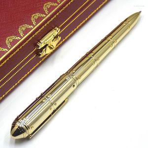 Luxury Fashion CA Ballpoint Pen med Cute Leaf CLIP Business Office Stationery Writing Smooth Gift Pens serienummer