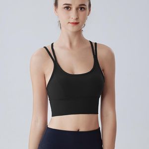 Sports Ll Yoga Bras Back Strap Cross for Women Breasted Fitness Bra Lady Push Up Seamless Gym Tank Crop Top Running Lululemensgzrl