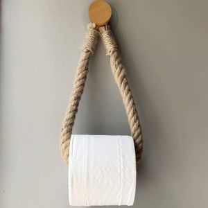 Toilet Paper Holders Vintage Towel Hanging Rope Holder Home El Bathroom Supplies