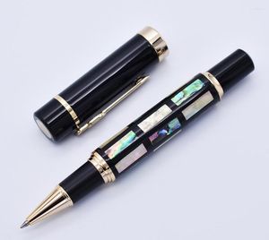 Jinhao Big Size Rollerball Pen med påfyllning Bright Pearl Green Sea Shell Writing Gift Business Office Home School Supplies