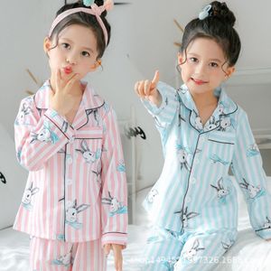 Pyjama Kinder Pyjama Herbst Frühling Mädchen Jungen Nachtwäsche Nachtwäsche Baby Kleidung Tier Cartoon Homewear Sets Baumwolle Kinderpyjam 230509