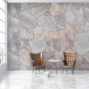 Wallpapers Modern Minimalist Irregular Color Stone Wall Background Mural For Living Room Bedroom Walls 3D Papers Home Decor