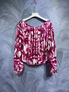 Mulberry Silk Top 2023 Spring/Summer Fashion Loss Relaks Elastic One Linia Szyjka