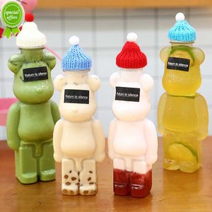 Simpatico pupazzo di neve Bicchiere portatile Shaker Star Bear Bottiglia per bevande Cucina Latte Tè Bottiglia d'acqua Coppia di casa Bottiglia regalo di Natale