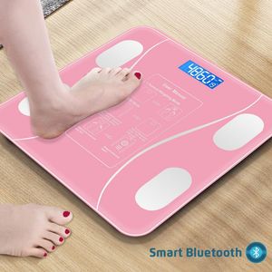 Balanças Bluetooth Balança de Peso Gordura Inteligente Eletrônica BMI Composição Precisa Analisador de Telefone Móvel LED Display Digital Balanças de Chão