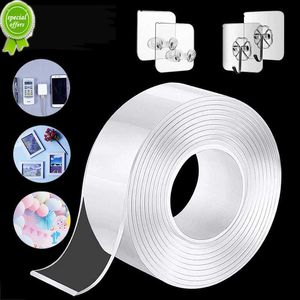 New 1M 2M 3M 5M Double-sided Nano Tape Double Sided Tape Transparent NoTrace Reusable Waterproof Adhesive Tape Cleanable