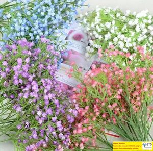 Gypsophila 90heads 52 cm Niemowlęta oddech sztuczne kwiaty plastikowe gipsophila DIY Floral Bouquets aranżacja domu weselnego