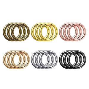 Keychains Spring O Ring Alloy Trigger Round Buckle 6 Color Hook Buckles Diy AccessoriesKeychains