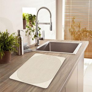 Tapetes de mesa banheiro cozinha de drenagem de esteira de secagem na almofada de água pia de pia de calor isolamento de calor decoração de casa