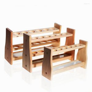 Supporto per provette in legno da laboratorio da 1 pz con rack colorimetrico da 6 e 12 fori da 10 ml 25 ml 50 ml 100 ml