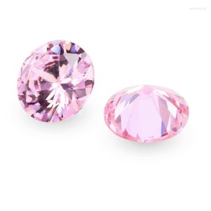 الخرزات Youcheng Round Forme Wholesale CZ Stone 0.8mm-3mm 5a اللون الوردي الزركونيا الجيوم الاصطناعية للمجوهرات