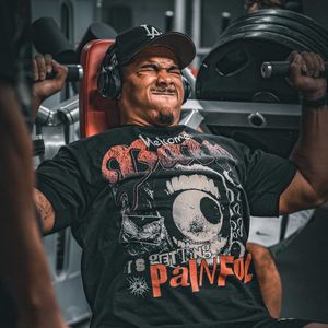 Herr t-shirts välkomna smärta t shirt premium män hög kvalitet överdimensionerade gym wp welcomepain topps dtg tryck teknik anime herrkläder j230509