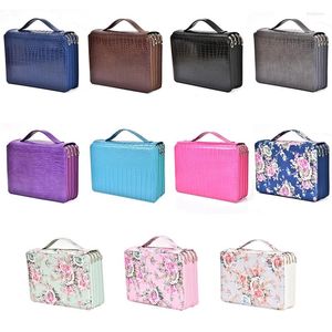 Caso da Escola de Lápis de Couro PU 200 Slots Stationery for Office Pencilcase meninas de grande capacidade Bolsa de caneta Big Solder Box Supplies