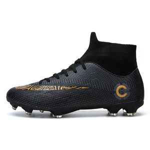 Elbise ayakkabıları futbol ayakkabıları futbol botları insanın yüksek ayak bileği spor ayakkabıları erkekler açık cleats botlar uzun sivri futbol ayakkabıları Eur36-46 230509