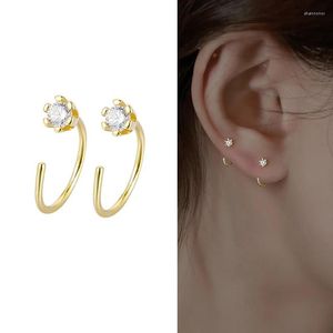 Brincos de garanhão 2pcs piercing parafuso bola de parafuso estrela coração onda girating onda mini para mulheres personalidade anéis de orelha ajustáveis ​​jóias