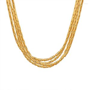 Choker Hip Hop 18K Guldpläterad personaliserade kubanska kedjor hänge rostfritt stål mode smycken halsband för grossist