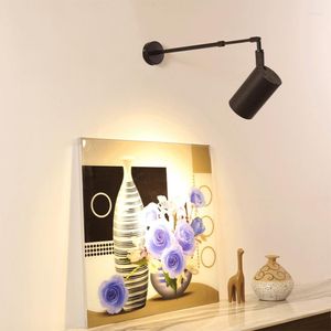 Lampada da parete moderna Po Long Pole Light per Picture Painting Exhibition Sculpture Art Ornament Focus Lighting Shop Sign Spotlight