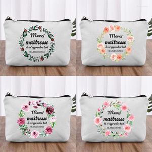 Косметические сумки спасибо Maitresse Make Up Bag Учитель Учитель Учитель Учителя Учителя Учителя В конце года подарки школьные канцелярские товары принадлежности