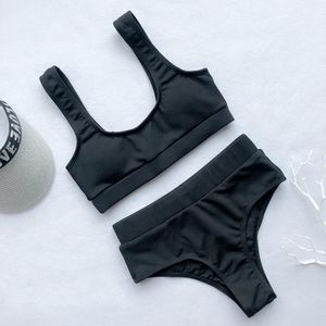 Kvinnors badkläder Kvinnor Athletic Tankini Set Padded Push Up Anti-UV Bathing Suits Two Pieces Swimsuit