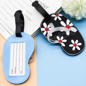 Accessori da viaggio Pantofole creative Etichetta per bagagli in silicone Donna Uomo Etichetta portatile Porta indirizzo ID valigia