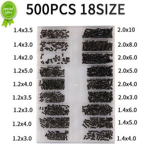 Novo 500pcs 18 tipos Mini porcas parafusos Diy Kit Laptop Montar os parafusos de reparo fixos para reparar telefones de óculos de sol