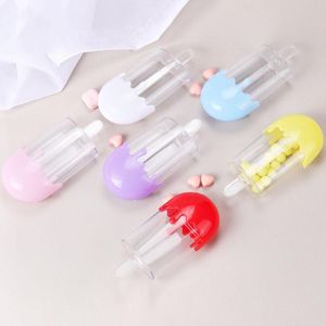 Gift Wrap 5PCS Creative Ice Cream Stick Shape Candy Box Transparent Cute For Children's Birthday Party