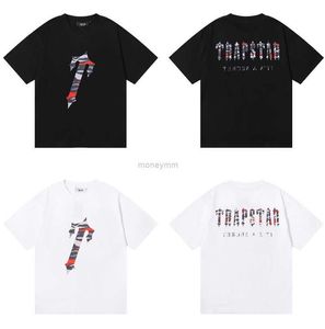 デザイナーファッション衣類 Tシャツ Tシャツ Trapstar 赤迷彩レタープリント綿ルーズフィットカップル半袖 Tシャツ下敷きファッションラベル高級カジュアルコットントップス