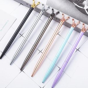 100pcs Lovely Design Ballpoint Pen Black Ink Metal Writing Tool For School Supplies Korean Stationery Business Gift