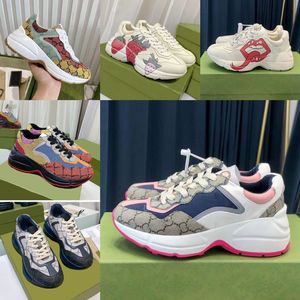 designer shoes luxury sneakers shoes fashion casual shoes beige men's sneakers retro print women with box size 35-45