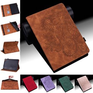 Peacock Flower IPAD CASES PU PU LEATHER TAPERET Wallet Wallet Cover Slot Protector for iPad 10th 10.9 Pro 11 9.7 10.2 10.5 Min 1 2 3 4 5 6