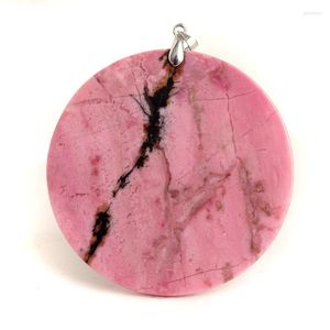 Pendant Necklaces Real Natural Rhodonite Jasper Gem Women Ornament Handicraft Jewelry Making DIY Crystal Agate For Gift BI889