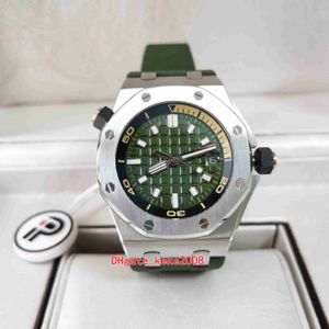 Super Herrenuhren 15720ST.OO.A052CA.01 42 mm 15720 grün Kaliber 4308 Saphir Avocado Gummirückseite transparent Automatische mechanische Herrenuhr Armbanduhren