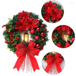 Decorative Flowers Big Red Flower Bow Ball Christmas Party Wedding Door Window Wall Fireplace Staircase Balcony Garden Decoration