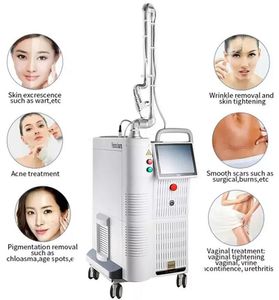 Klinik Använd 60W CO2 Fraktionell laser Acne ärr Borttagning Skin Resurfacing Treating Skin Whitening Tattoo Remover Stretch Markets Removal 10600nm Machine