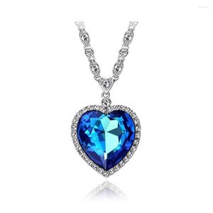 Hänghalsband Neoglory Heart Love Maxi Boho Choker halsbindare för kvinnor mode smycken utsmyckade med kristaller från