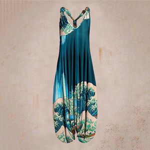 Women's Jumpsuits Rompers SUO CHAO S-5XL Sleeveless Print Jumpsuit For Loose Casual All Match Sling Harem Overalls Plus Size Fashion 230509