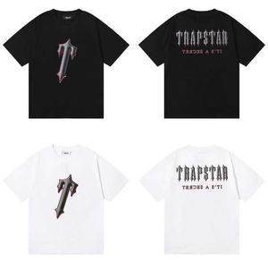 Męskie tshirts designerski odzież mody koszulki Trapstar dekodowane tee w podczerwieni amerykańscy menu casual mężczyźni luźne montowanie trendów z krótkim rękawem luksusowa bawełniana