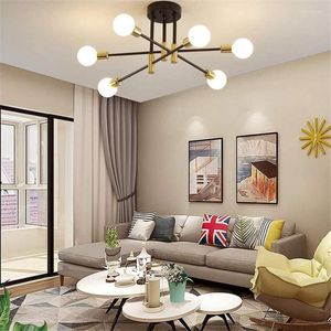 Chandeliers LED Chandelier Nordic E27 Ceiling Lamp For Living Dining Room Bedroom Kitchen Coffee Hall El Villa Indoor Lighting Decor