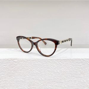 Interlocking Chain Havana Frames Glasses Eyeglasses Clear Lens Tortoise shell frame Women Fashion Sunglasses Frame with Box