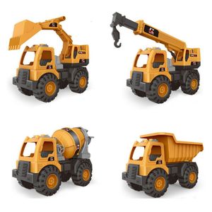 Diecast Model Model Model Model Автомобиль Plastic Excavator Crane Mixer Sump Tork Set для детей для детей на открытом воздухе 230509