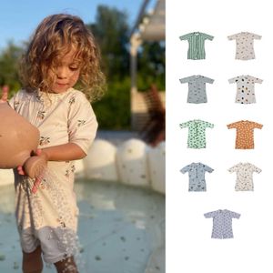 Children's swimwear Kids Swimsuit 23 Summer Ins Cartoon Baby Romper Swimsuit Quick-drying Sunscreen Swimsuit Kids Swimwear for Girls P230509