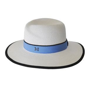 Crypto Słomka Brytyjska Jazz Hat Top Hat Outdoor Sun Sun Ochrony plaży Sunhat Women's Spring Summer M Logo Letter Hat Hat