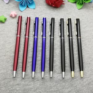 Metal Pens 150pcs /Lot'ta şirket markanız ve logonuzla sergi özelliği için ücretsiz şeyler örnekler