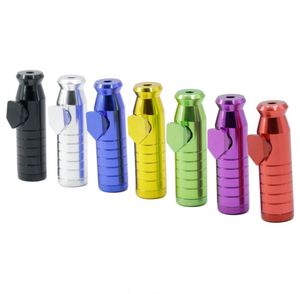 Smoking PipesNew 5CM Colored Aluminum Alloy Mini Small Bullet Head Thread Pipe