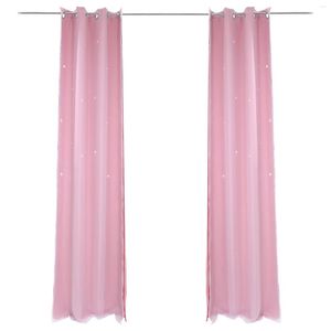 Cortina Kids Blackout Curtains Room Star Girls Quarto Sombra